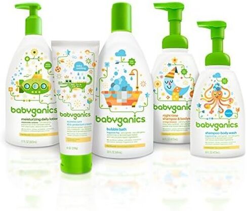 Babyganics Moisturizing Daily Lotion, Fragrance Free, 17oz Pump Bottle (Pack of 2) in Kuwait