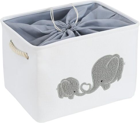 Book Basket for Kids Room, Book Storage Basket Book Organizer for Nursery Room Classroom Library Book Storage Box Collapsible Book Bins with Drawstring Closure for Cartoon Book Reading in Saudi Arabia