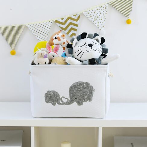 Book Basket for Kids Room, Book Storage Basket Book Organizer for Nursery Room Classroom Library Book Storage Box Collapsible Book Bins with Drawstring Closure for Cartoon Book Reading in Saudi Arabia