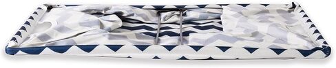DII Collapsible Polyester Storage Bin, Trapezoid Chevron, Nautical Blue, Small in Saudi Arabia