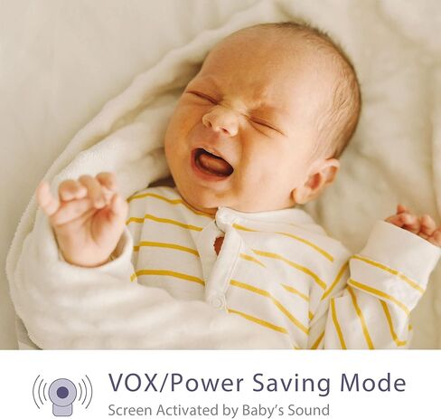 LEREVE 5" HD Low EMF Baby Monitor, Auto Noise Reduce, 2 Remote Pan Tilt Cameras, Lullaby, 2-Way Audio, ECO with Auto Voice Activation, Model: LeMove 60 in Kuwait