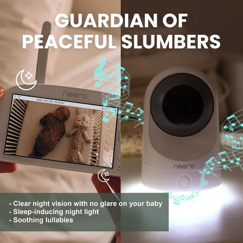 neero Video Baby Monitor No WiFi Needed - X-Large 5.5" HD Screen 900ft Range Infant Non WiFi Baby Infant Monitor with Camera and Audio No WiFi, Also Suitable for Pets, Elderly & Travel in Saudi Arabia
