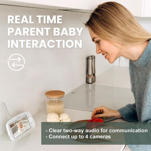 neero Video Baby Monitor No WiFi Needed - X-Large 5.5" HD Screen 900ft Range Infant Non WiFi Baby Infant Monitor with Camera and Audio No WiFi, Also Suitable for Pets, Elderly & Travel in Saudi Arabia