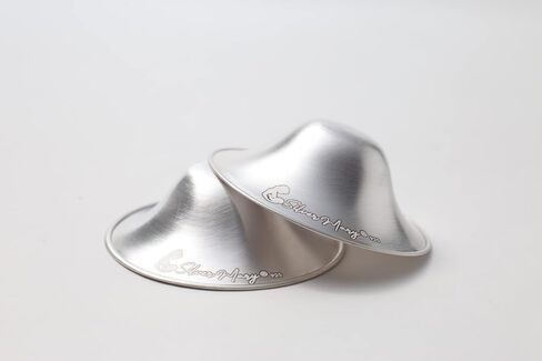 The Original Silver Nursing Cups 925 Silver - Silver Nursing Cover Nipple Shields for Nursing Newborn Essentials Must Haves Soothe and Protect in Saudi Arabia