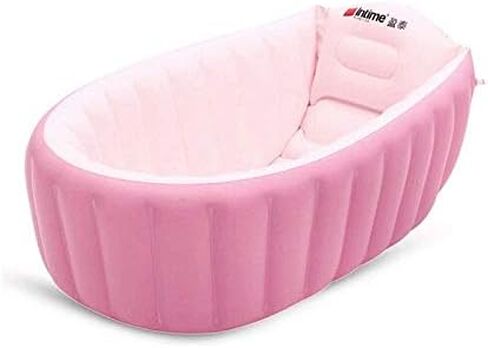 Inflatable Baby Bathtub, Kid Infant Toddler Infant Newborn Inflatable Foldable Shower Pool (Blue) in Saudi Arabia