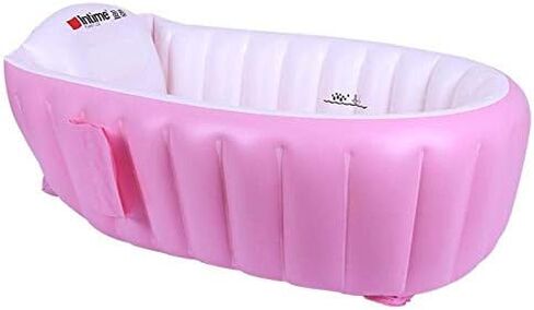 Inflatable Baby Bathtub, Kid Infant Toddler Infant Newborn Inflatable Foldable Shower Pool (Blue) in Saudi Arabia