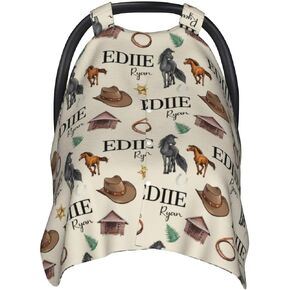 Personalized Baby Car Seat Canopy for Babies, Custom Name Purple Butterfly Baby Car Seat Covers for Girls, Opening Minky Nursing Breastfeeding Cover for Infant, Carseat Canopies for Newborn in Kuwait