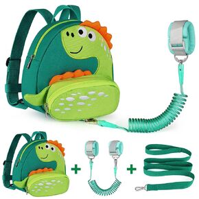 Accmor Toddler Harness Backpack Leash, Cute Dinosaur Backpacks with Anti Lost Wrist Link, Cute Mini Child Backpack Wristband Tether Strap and Protection Leashes for Boys Girls Aged 1-3 Years in Saudi Arabia
