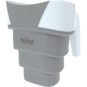Nuby Collapsible Rinse Pail for Baby Bath Time - Collapsible Bucket with Easy Grip Handle to Rinse Baby Shampoo and Soap - Baby Essentials in Saudi Arabia