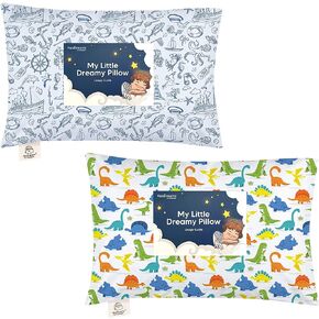KeaBabies Toddler Pillow with Pillowcase and Toddler Pillowcase for 13X18 Pillow - 13X18 Soft Organic Cotton Toddler Pillows for Sleeping - Organic Toddler Pillow Case for Boy, Kids in Saudi Arabia