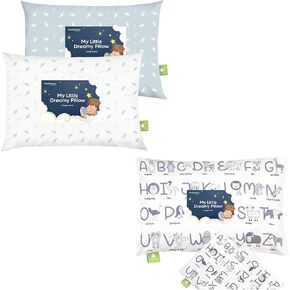كيس وسادة للأطفال الصغار من KeaBabies مكون من قطعتين وغطاء وسادة للأطفال مقاس 13 × 18 - وسائد أطفال من القطن العضوي الناعم للنوم - كيس وسادة للأطفال الصغار عضوي للصبي والأطفال - وسادة صغيرة مقاس 13 × 18 للأطفال in Kuwait
