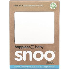 ملاءة سرير أطفال Happiest Baby SNOO - فراش أطفال مصنوع من القطن العضوي بنسبة 100% - يناسب مرتبة سرير الأطفال SNOO Sleeper (أبيض) in Kuwait