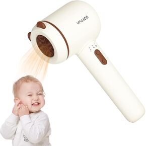 Cordless Baby Hair Dryer for Infant, Kids Mini Hair Blow Dryer Rechargeable Low Noise Gentle Heat for Baby Butt Skin with 3 Speed Settings, 0-3 Years Using (Blue)