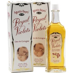Royal Violets Eau de Cologne Gently and Refreshing for Baby Skin, Relaxing Aroma, 4-Pack of 5.0 FL Oz, 2 Glass Bottles