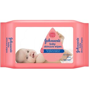 Johnsons Baby Skincare Wipes Gentle Cleaning for Little Hands & Faces 20 sheets Per Pack in Kuwait