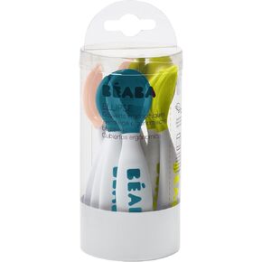 BEABA Toddler Self Feeding Cutlery And Utensils, Baby Spoons and Forks , Baby Essentials, 10 Pack, Assorted in Saudi Arabia