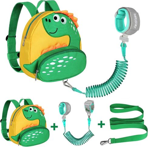 Accmor Toddler Harness Backpack Leash, Cute Dinosaur Backpacks with Anti Lost Wrist Link, Cute Mini Child Backpack Wristband Tether Strap and Protection Leashes for Boys Girls Aged 1-3 Years in Saudi Arabia