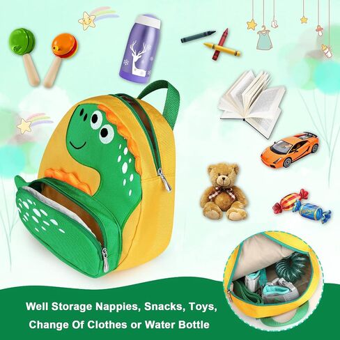 Accmor Toddler Harness Backpack Leash, Cute Dinosaur Backpacks with Anti Lost Wrist Link, Cute Mini Child Backpack Wristband Tether Strap and Protection Leashes for Boys Girls Aged 1-3 Years in Saudi Arabia