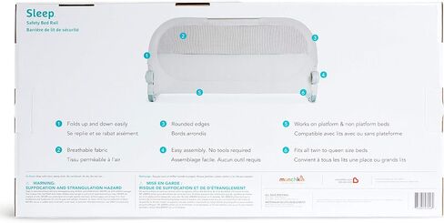 Munchkin® Sleep™ Toddler Bed Rail, Fits Twin, Full and Queen Size Mattresses, Grey in Saudi Arabia