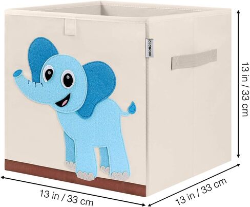 Foldable Animal Cube Storage Bins Fabric Toy Box/Chest/Organizer for Kids Nursery, 13 inch (Elegant Giraffe) in Saudi Arabia