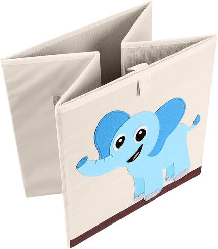 Foldable Animal Cube Storage Bins Fabric Toy Box/Chest/Organizer for Kids Nursery, 13 inch (Elegant Giraffe) in Saudi Arabia