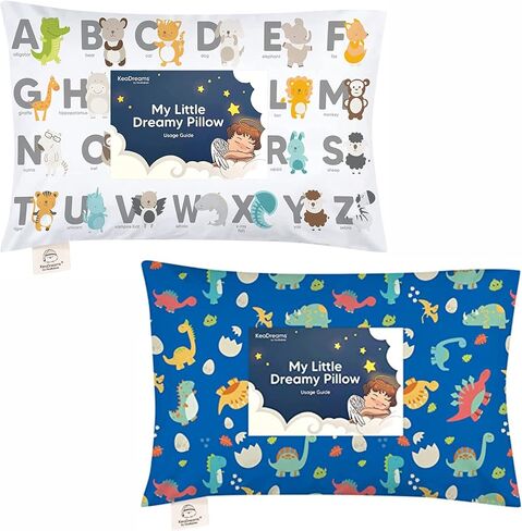 KeaBabies Toddler Pillow with Pillowcase - 13x18 My Little Dreamy Pillow - Organic Cotton Toddler Pillows for Sleeping, Kids Pillow, Travel Pillows for Sleeping, Mini Pillow, Toddler Bed Pillows in Saudi Arabia