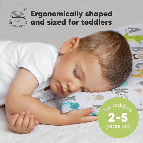 KeaBabies Toddler Pillow with Pillowcase - 13x18 My Little Dreamy Pillow - Organic Cotton Toddler Pillows for Sleeping, Kids Pillow, Travel Pillows for Sleeping, Mini Pillow, Toddler Bed Pillows in Saudi Arabia