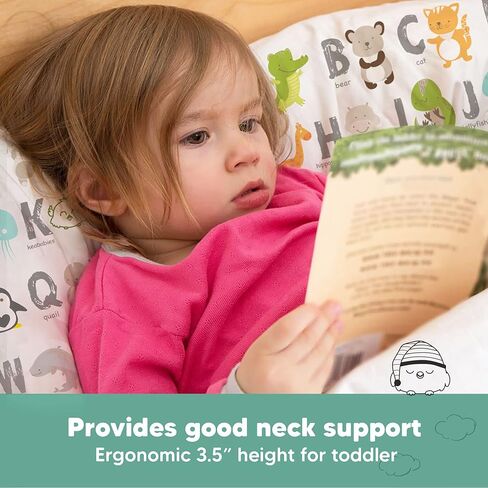KeaBabies Toddler Pillow with Pillowcase - 13x18 My Little Dreamy Pillow - Organic Cotton Toddler Pillows for Sleeping, Kids Pillow, Travel Pillows for Sleeping, Mini Pillow, Toddler Bed Pillows in Saudi Arabia