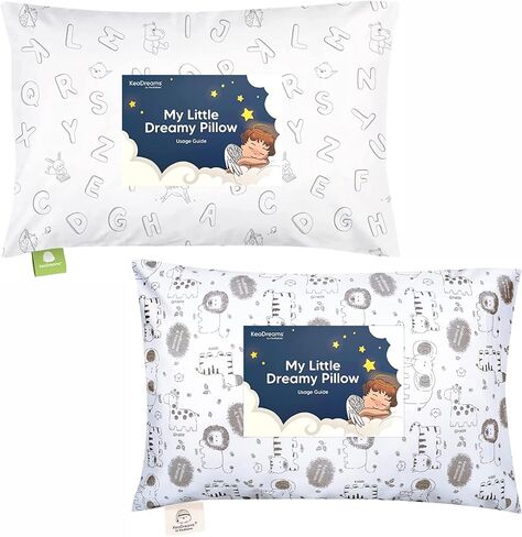 KeaBabies Toddler Pillow with Pillowcase - 13x18 My Little Dreamy Pillow - Organic Cotton Toddler Pillows for Sleeping, Kids Pillow, Travel Pillows for Sleeping, Mini Pillow, Toddler Bed Pillows in Saudi Arabia