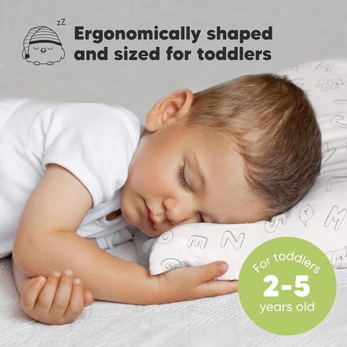 KeaBabies Toddler Pillow with Pillowcase - 13x18 My Little Dreamy Pillow - Organic Cotton Toddler Pillows for Sleeping, Kids Pillow, Travel Pillows for Sleeping, Mini Pillow, Toddler Bed Pillows in Saudi Arabia