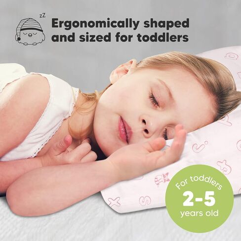 KeaBabies Toddler Pillow with Pillowcase and 2-Pack Toddler Pillow - 13x18 My Little Dreamy Pillow - Soft Organic Cotton Toddler Pillows for Sleeping in Saudi Arabia