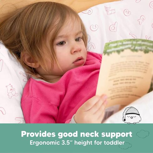 KeaBabies Toddler Pillow with Pillowcase and 2-Pack Toddler Pillow - 13x18 My Little Dreamy Pillow - Soft Organic Cotton Toddler Pillows for Sleeping in Saudi Arabia