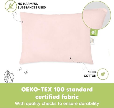 KeaBabies Toddler Pillow with Pillowcase and 2-Pack Toddler Pillow - 13x18 My Little Dreamy Pillow - Soft Organic Cotton Toddler Pillows for Sleeping in Saudi Arabia