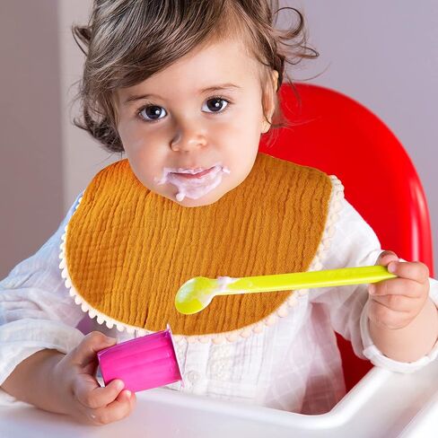 Baby Bibs for Boy & Girl 8-Pack Muslin Baby Bib Drool Bibs for Baby Essential, Soft Cotton & Cute Color for Matching Outfits in Saudi Arabia