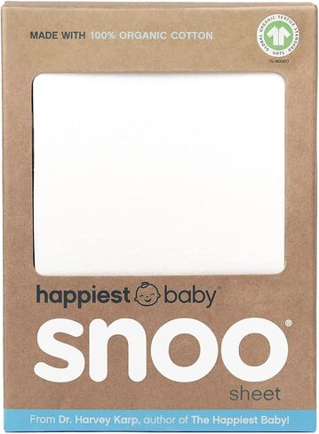 Happiest Baby SNOO Baby Bassinet Fitted Sheet Organic Cotton | GOTS Certified 100% Organic Cotton, Breathable Fabric, Hypoallergenic, Designed for SNOO, Machine Washable in Saudi Arabia