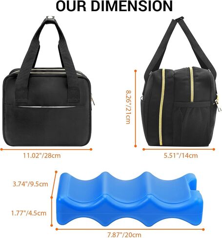 PIIOSER Wearable Breast Pump Bag with Ice Pack, Compatible with Wearable Breast Pumps & Accessories - Portable Pumps Carrying Case for Nursing & Working Moms, Black in Saudi Arabia