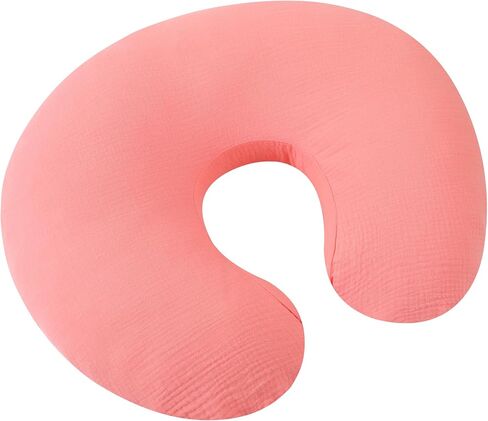 Onacosht Muslin Nursing Pillow Cover Soft 100% Cotton Feeding Pillow Slipcover Fits Standard Infant Nursing Pillow for Baby Boy and Girl, Fog in Saudi Arabia