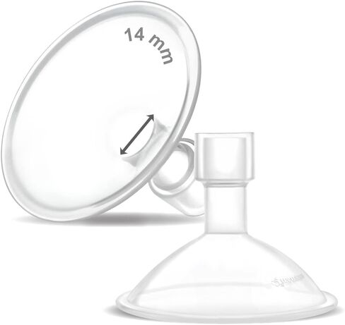 Maymom MyFit Crater Series 10 mm Two-Piece Design Small Breastshield Compatible with Medela Breast Pumps; Not Original Medela Pump Parts; Replace Medela Shields; Fit MaxFlow Flex Connector; 2pc in Kuwait