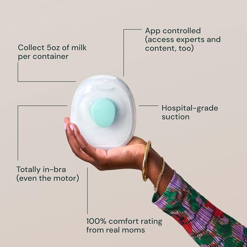 Willow Go Single Electric Breast Pump | Willow Wearable Breast Pump, Cord Free, Hands Free Breast Pump | Discreet and Quiet in Bra Design with app Control | 24mm Flange in Saudi Arabia