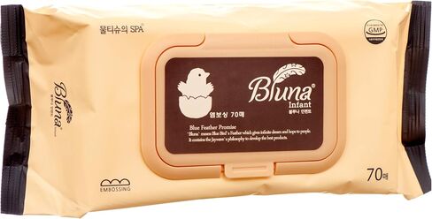 Bluna Premium Baby Wipes, 70 sheets in Saudi Arabia