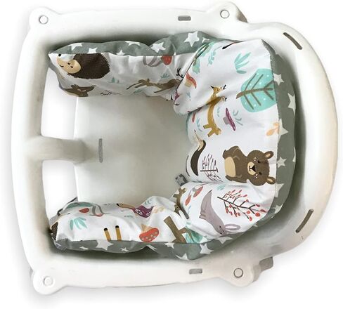 Cover– Washable & Reversible Cotton Cushion Cover for IKEA High Chair Accessories, Compatible with Antilop,Only Cover! (Brown Rainbow) in Saudi Arabia