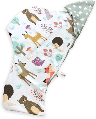 Cover– Washable & Reversible Cotton Cushion Cover for IKEA High Chair Accessories, Compatible with Antilop,Only Cover! (Brown Rainbow) in Saudi Arabia