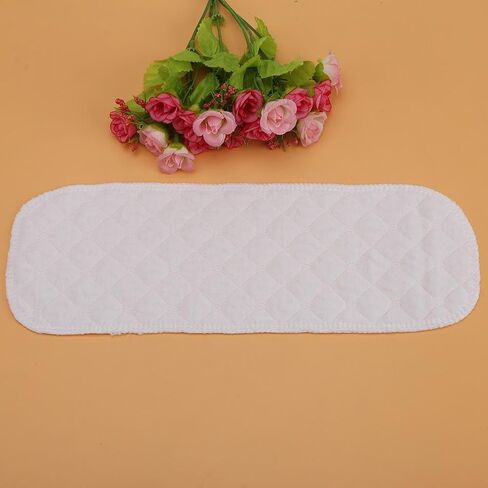 Baby Cloth Diaper, 10pcs Soft&Breathable Baby Toddler Cotton Modern Cloth Diaper Nappy Liners Insert(Insert 3 Layers) in Saudi Arabia