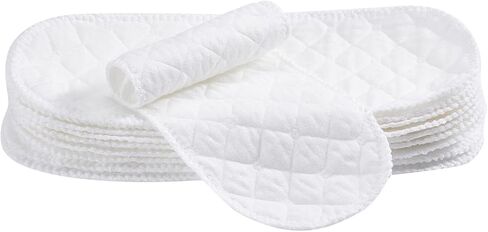 10PCS Three-Layers Cotton Diaper Reusable Solid Casual Infant Baby Cloth Diaper Covers Nappy Liners Insert (Three Layers - S, 30x11cm / 11.81x4.33in) in Saudi Arabia