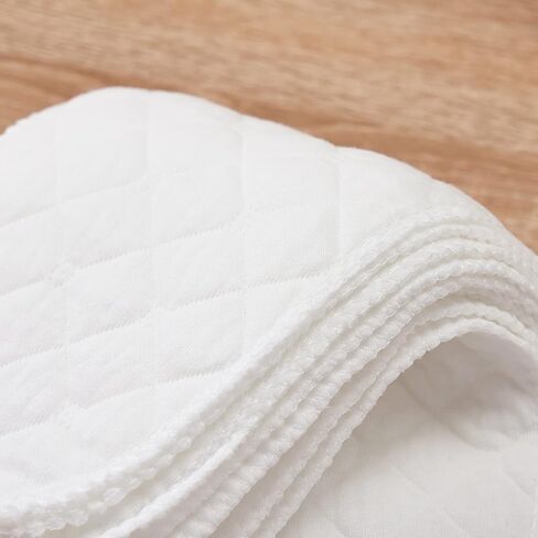 10PCS Three-Layers Cotton Diaper Reusable Solid Casual Infant Baby Cloth Diaper Covers Nappy Liners Insert (Three Layers - S, 30x11cm / 11.81x4.33in) in Saudi Arabia