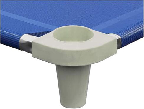 اكريمت سرير قيلولة ممتاز قابل للتكديس (انابيب من الستانلس ستيل) (سرير ازرق واقدام رمادية) (وحدة واحدة) in Kuwait