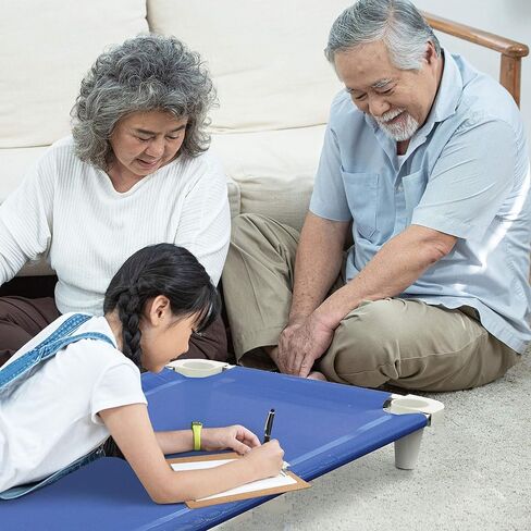 اكريمت سرير قيلولة ممتاز قابل للتكديس (انابيب من الستانلس ستيل) (سرير ازرق واقدام رمادية) (وحدة واحدة) in Kuwait