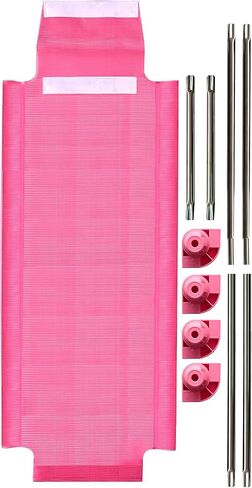 Acrimet Premium Stackable Nap Cot (Stainless Steel Tubes) (Pink Cot - Pink Feet) (1 Unit) in Saudi Arabia