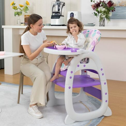 Baby High Chair,3 in 1 High Chairs for Babies and Toddlers, Convertible Toddler Highchair, Adjustable Infant Feeding Chair for Boy & Girl, Easy Clean Baby Eating Chair for 6 Months and Up in Saudi Arabia