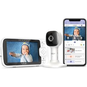 Hubble Connected Nursery Pal Cloud Twin Smart Connected, Wi-Fi Enabled Baby Monitor with 5-inch HD Color Parent Unit Viewer, 2-Camera Units in Saudi Arabia